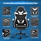 Yssoa Gaming Chair, Computer Chair with Footrest, Height Adjustable and 90 Deg-135 Deg Tilt Functio FNCHARGAME01BWFR - alternate 6