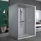 Fab Glass And Mirror Semi-Frameless Double Sliding Shower Door Sorrento Lux Series - Matte Black Finish Adjustable 5 SHSOL60X70MB - alternate 5