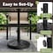 Villacera 9-Foot Outdoor Patio Umbrella with Base, Beige 83-OUT5442B - alternate 7