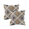 Homeroots Set of Two Black and Yellow Striped Cotton Throw Pillows With Fringe, 2PK 554603 - alternate 4