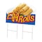 Signmission Egg Rolls Die Cut Yard Sign & Stake outdoor plastic coroplast window, C-DC-2436-Egg Rolls19 C-DC-2436-Egg Rolls19 - alternate 1
