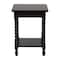 Baxton Studio Niklas Nightstand with Twisted Legs - 1-Drawer Bedroom Side Table with Storage Shelf, Black 266-14636-ZORO - alternate 8