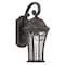 Homeroots XL Matte Black Tapered Goblet Wall Light 398371 - alternate 1