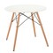 Homeroots 32" White and Natural Wood Round Top Dining Table 568199 - alternate 1