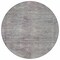 Homeroots 8' Pewter And Gray Round Aztec Washable Indoor Outdoor Area Rug 615556 - alternate 4