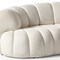 Homeroots 118" White Chenille Curved Sofa With Toss Pillows 719428 - alternate 3
