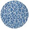 Homeroots 8' Blue And Ivory Round Geometric Washable Indoor Outdoor Area Rug 599264 - alternate 5