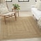 Homeroots 4' X 6' Natural And Brown Handmade Indoor Outdoor Area Rug 552802 - alternate 4