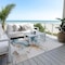 Homeroots 3' X 5' Sky Blue And Copper Abstract Washable Indoor Outdoor Area Rug 617872 - alternate 3