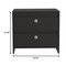 Homeroots Modern and Minimalist Black Two Drawer Nightstand 477906 - alternate 4