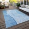 Homeroots 5' X 8' Denim Blue And Sky Blue Abstract Washable Indoor Outdoor Area Rug 582009 - alternate 3