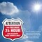 Signmission 24 Hour Surveillance Shield Sign Attenti, 6 inch X 6 inch, Plastic Sign, 2PK SHI-P-2PACK-6-353 - alternate 3