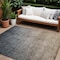 Homeroots 10' X 14' Taupe and Gray Ombre Washable Non Skid Indoor Outdoor Area Rug 563708 - alternate 1