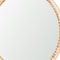 Homeroots 30" Brown Solid Wood Round Accent Mirror 607306 - alternate 3