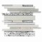 Apollo Tile Artisana 12x12 in. White Silver Polished, Textured, Foiled Stone Linear Stack Mosaic Tile, 5PK APLBST8801A - alternate 1