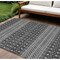 Homeroots 8' X 10' Gray Silver And Charcoal Tribal Washable Indoor Outdoor Area Rug 582569 - alternate 1