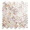 Apollo Tile Concha 10.6 in. x 11 in. Polished White, Beige Shell, Mother of Pearl Mosaic Wall Tile 2PK APLSMA88HB01A - alternate 6