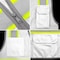 Dome75 Hi-Vis Safety Vest SM/MD Class Non-ANSI/Enhanced Visibility , Zipper 6 Pockets, 2 Mic Tab DV2183 - alternate 2