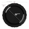 Smarty Had A Party 10" Black Vintage Rim Round Disposable Plastic Dinner Plates (120 Plates), 120PK 860B-CASE - alternate 5