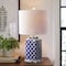 Jonathan Y Clarke 23" Chinoiserie LED Table Lamp, Blue/White JYL3011A - alternate 4