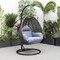 Leisuremod Charcoal Wicker Hanging Egg Swing Chair with Charcoal Cushions ESCCH-40CBU - alternate 6