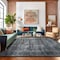 World Rug Gallery Transitional Bohemian Distressed Washable Non Slip Area Rug 3 ft x 5 ft Black WR70BLACK3X5 - alternate 6