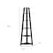 Homeroots 71" Black Wood Five Tier Corner Bookcase 332855 - alternate 3
