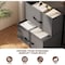 Simple Deluxe Nightstand 2 Drawers Dresser for Bedroom, 3-Tier Bedside Table with Fabric Bins, Night Stand Set 2,  3A88HKCABT2GRYX2 - alternate 4
