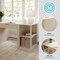 Martha Stewart Kayden Single-Drawer Desk w/Dual 2 Tier Shelves in Light Natural w/Brushed Gold Hardware KHO-23042-TBSF2-LNT-GLD-MS - alternate 8