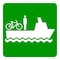 Sign Solutions Usa Passenger Only Ferry (Symbol), 30 in W x Square, Aluminum Sign DUS12DWT3030I3-10 - alternate 1