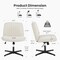 Yssoa Criss Cross Chair, Legged Home Office Desk Chair No Wheels Armless, Wide Seat Swivel Vanity C 3A88FNCHAIROFFICEBGE01 - alternate 2