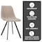 Leisuremod Markley Modern Leather Dining Chair With Metal Legs in Taupe MC18TP - alternate 5