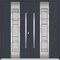 Vdomdoors Metal Double Doors Deux 0757 Gray Graphite Frosted Glass Entry Modern Painted (W72xH96) Right hand DEUX0757DEXD-GRE-W72xH96-RH-O - alternate 1
