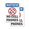Signmission No Cell Phones Sign With Symbol, 7 in W x Rectangle, Vinyl Decal OS-2PACK-NS-D-710-V-14429 - alternate 6