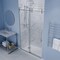 Anzzi 48in x 76in Frameless Shower Door with Sliding in Polished Chrome with Tsunami Tempered Clear Glass SD-FRLS06101CH - alternate 8