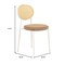 Leisuremod Euston Velvet Dining Chair with Woven Rattan Backrest & Stainless Frame, 2PK ECW17BR2 - alternate 5