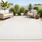 Jonathan Y Sofia High-Low MidCentury Modern Arch Stripe Two-Tone Ivory/Cream 8 ft. x 10 ft. Area Rug SCN109A-8 - alternate 1