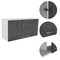 Homeroots 33" Gray Laminate Wall mounted Accent Cabinet With Four Drawers 477783 - alternate 1
