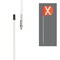 Safetywhips Warning Whip Heavy Duty Whip with Flag, White Whip, Orange Flag, White Reflective X, 60 Length SW05QDNP-SXW - alternate 4