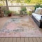 Homeroots 3' X 5' Pink Charcoal And Copper Abstract Washable Indoor Outdoor Area Rug 630801 - alternate 3