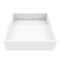 Vigo Montauk Modern White Matte Stone 15 in. L x 15 in. W x 5 in. H Square Vessel Bathroom Sink VG04020 - alternate 1
