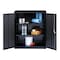 Hirsh Storage Cabinet, 42 in H, 36 in W, 18 in D, Recessed Twist, Keyed, Black, 2 Shelves 22002 - alternate 11