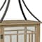 Homeroots Set of Two Brown And Black Distressed Geometric Wood And Metal Tabletop Lantern Candle Holders, 2PK 517619 - alternate 2