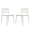 Flash Furniture Bridgeport Stacking Patio Chairs w/Slatted Backrest, All-Weather Resin Chairs, White, 2PK 2-DHF-317-APP-WH-GG - alternate 1