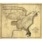 Homeroots 16" X 20" Eagle Map Of America C1833 Vintage  Poster Wall Art 391963 - alternate 1