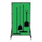 5S Supplies Housekeeping Shadow Board Broom Station V6, Green Shadows, Kit, No Text HSB-V6-GREEN-KIT-NO TEXT - alternate 1