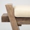 Homeroots 14in Cream and Brown Upholstered Linen Blend Bench 376177 - alternate 4