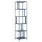 Homeroots 76" Blue Metal Five Tier Etagere Bookcase 527561 - alternate 6