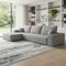 Homeroots 107" Gray Corduroy Modular Compression Foam Sofa With Toss Pillows 712959 - alternate 4
