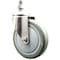 Service Caster 5 Inch 316SS Gray Polyurethane Wheel Swivel 10mm Threaded Stem Caster SCC SCC-SS316TS20S514-PPUB-M1015 - alternate 1